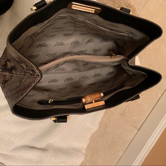 Leather Handbag Satchel Tote Purse - Picture 7 of 12